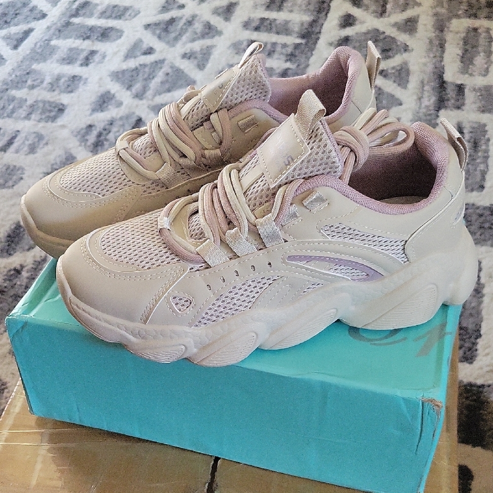 Pink and Cream Sneakers